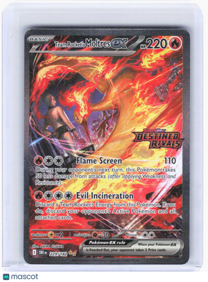 2025 Pokemon—Team Rocket's Moltres ex #229/182 Destined Rivals—SIR Holo