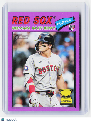 2026 Topps Heritage Baseball—Roman Anthony #86 Purple Border RC