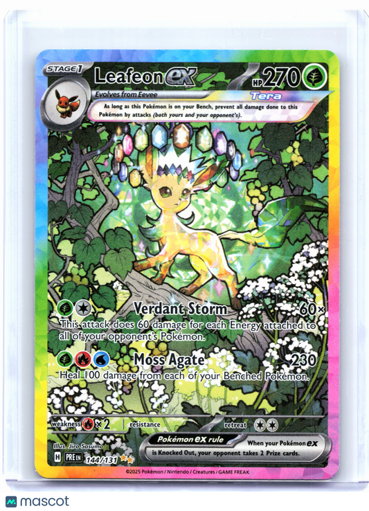 2025 Pokemon—Leafeon ex #144/131 Prismatic Evolutions—Special Illustration Rare