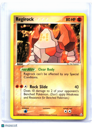 2006 Pokemon—Regirock #28/110 EX Holon Phantoms—Rare Nonholo