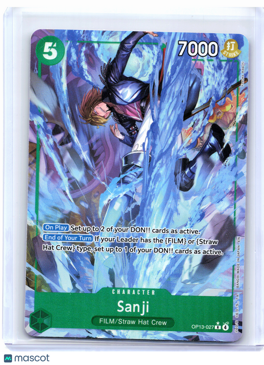 2025 One Piece—Sanji (Alternate Art) #OP13-027 Carrying On His Will—Rare Foil