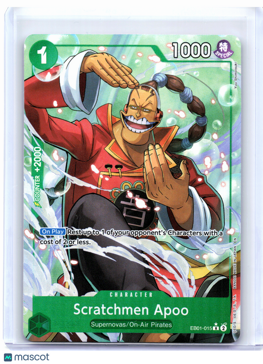 2025 One Piece—Scratchmen Apoo (Alt Art) #EB01-015 The Best Vol. 2—Rare Foil