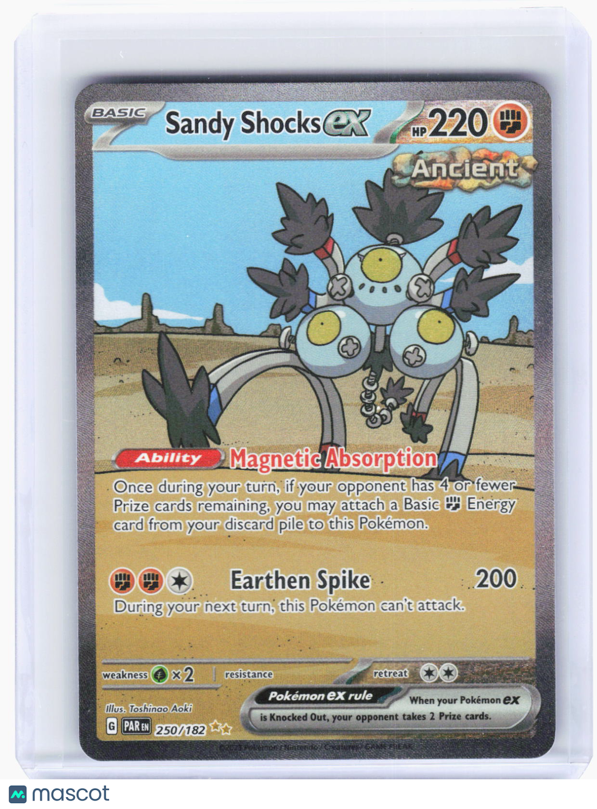2023 Pokemon—Sandy Shocks ex #250/182 Paradox Rift—SIR Holo