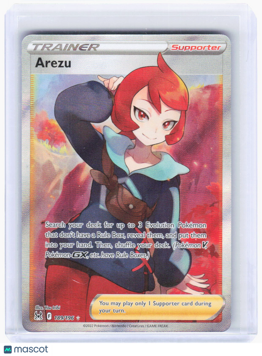 2022 Pokemon—Arezu (Full Art) #189/196 Lost Origin—Ultra Rare Foil