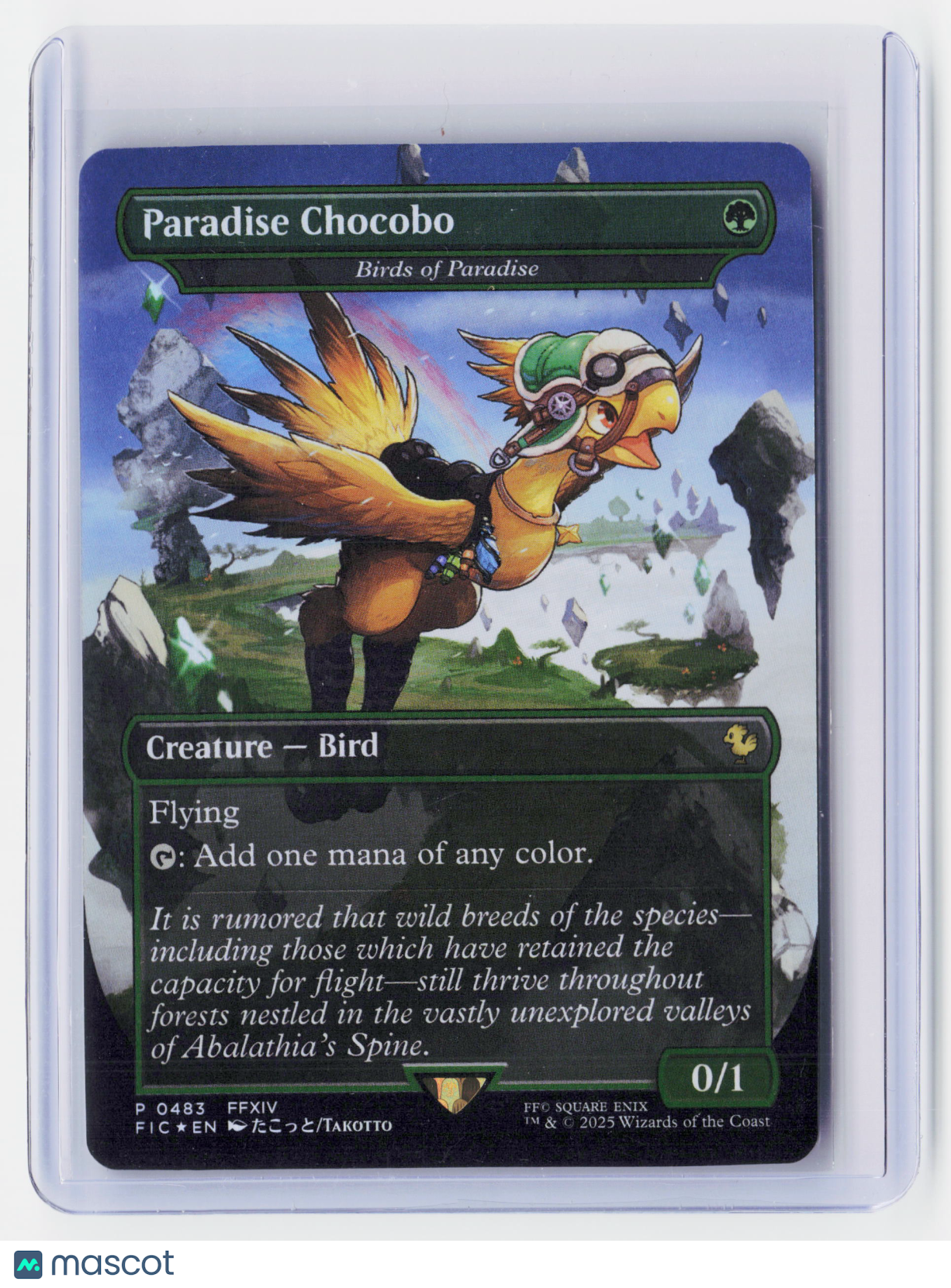 2025 Magic: The Gathering—Paradise Chocobo (Borderless) #0483 (FIC)—Promo Foil