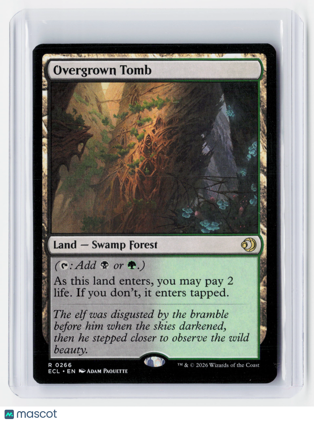 2026 Magic: The Gathering—Overgrown Tomb #266 Lorwyn Eclipsed (ECL)—Rare Nonfoil