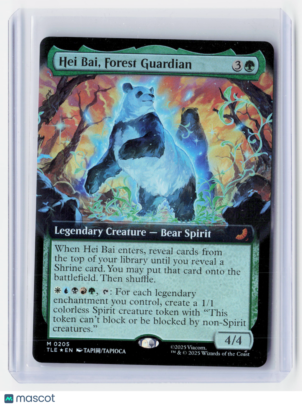 2025 Magic: TG—Hei Bai, Forest Guardian (Extended Art) #0205 (TLE)—Mythic Foil