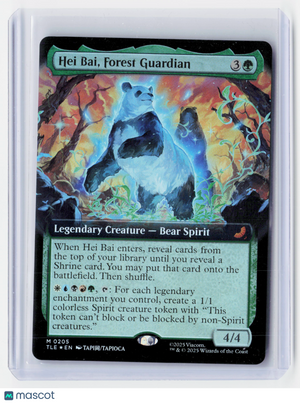 2025 Magic: TG—Hei Bai, Forest Guardian (Extended Art) #0205 (TLE)—Mythic Foil