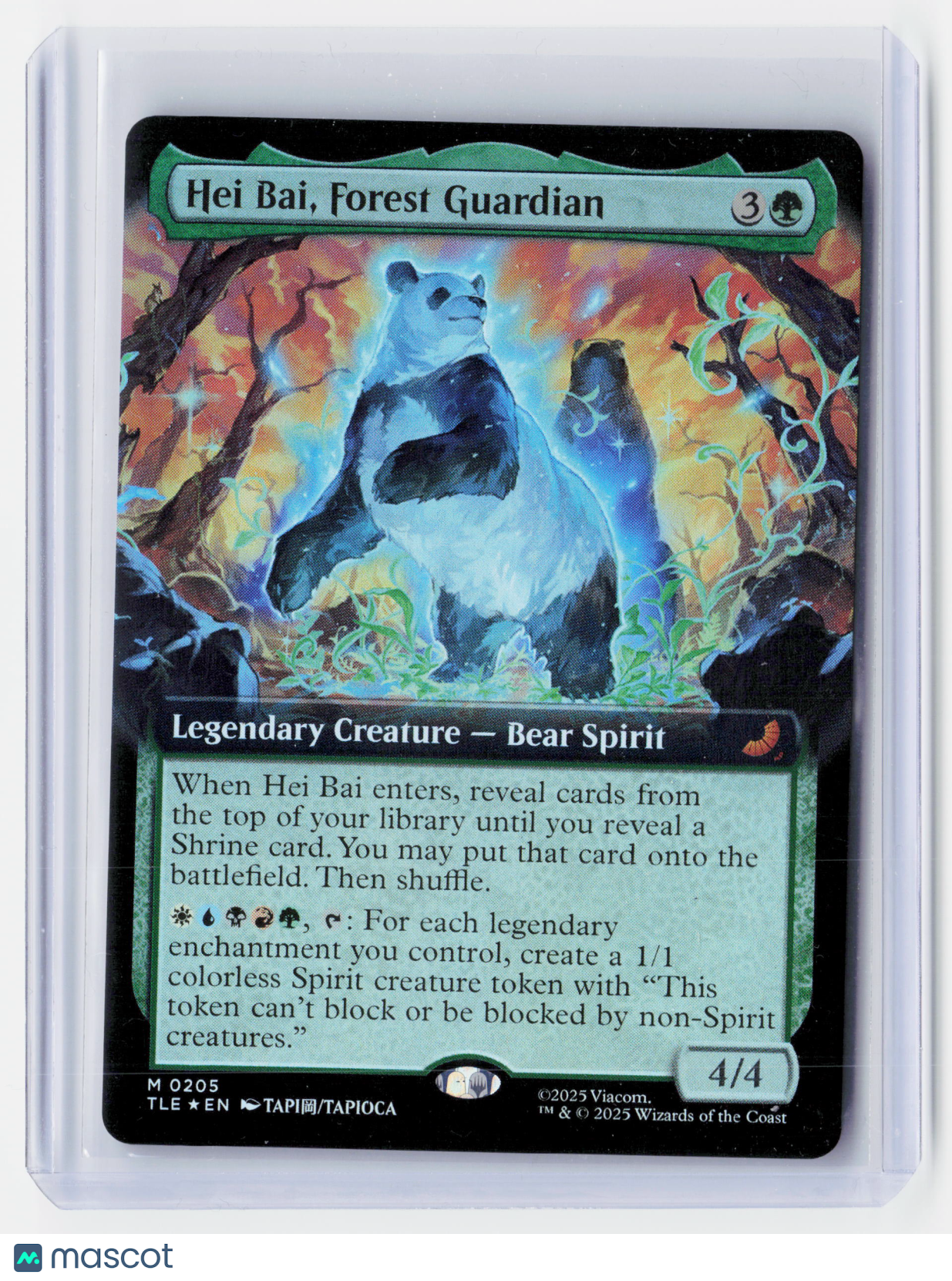 2025 Magic: TG—Hei Bai, Forest Guardian (Extended Art) #0205 (TLE)—Mythic Foil