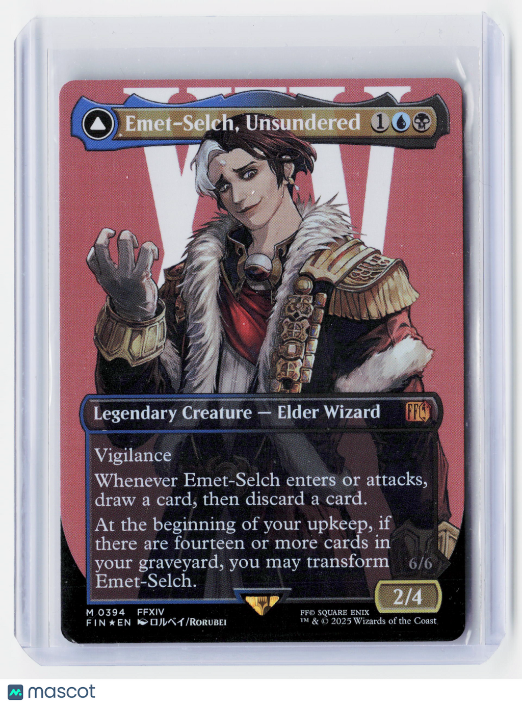 2025 Magic: The Gathering—Emet-Selch, Unsundered (Borderless) #0394 (FIN)—M Foil