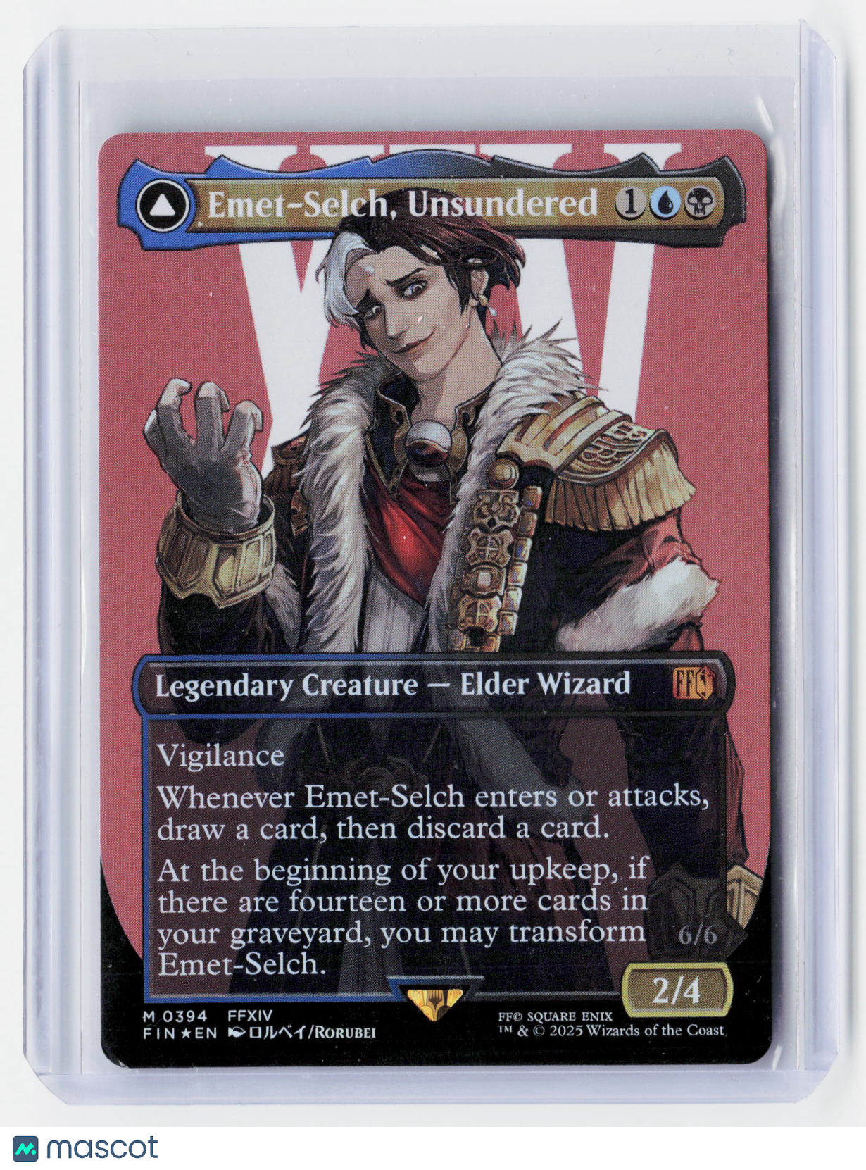 2025 Magic: The Gathering—Emet-Selch, Unsundered (Borderless) #0394 (FIN)—M Foil
