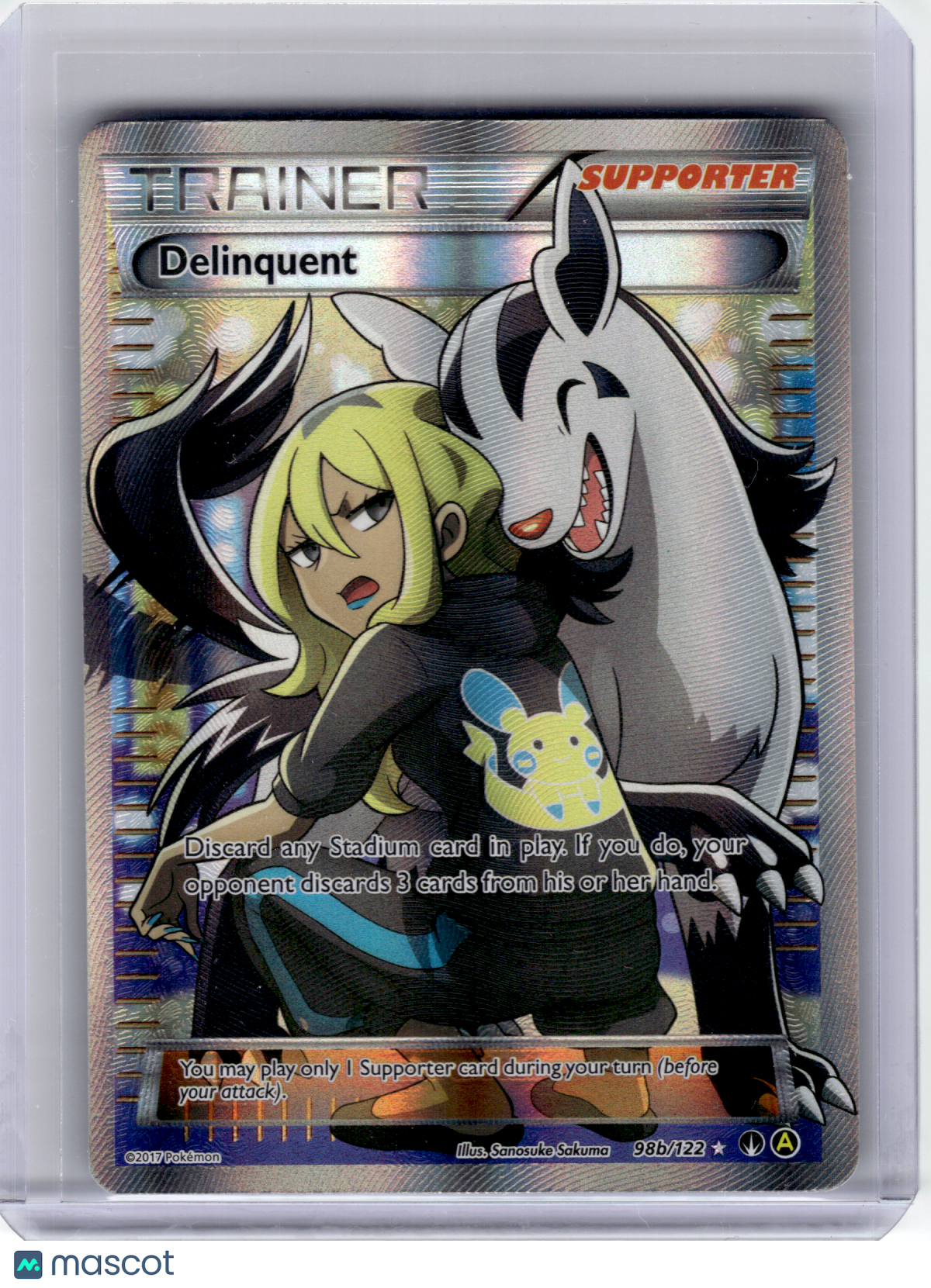 2017 Pokemon—Delinquent #98b Alternate Art—Ultra Rare Holo