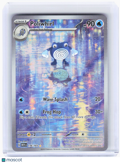 2023 Pokemon—Poliwhirl #176/165 Scarlet & Violet 151—Illustration Rare Foil (LP)