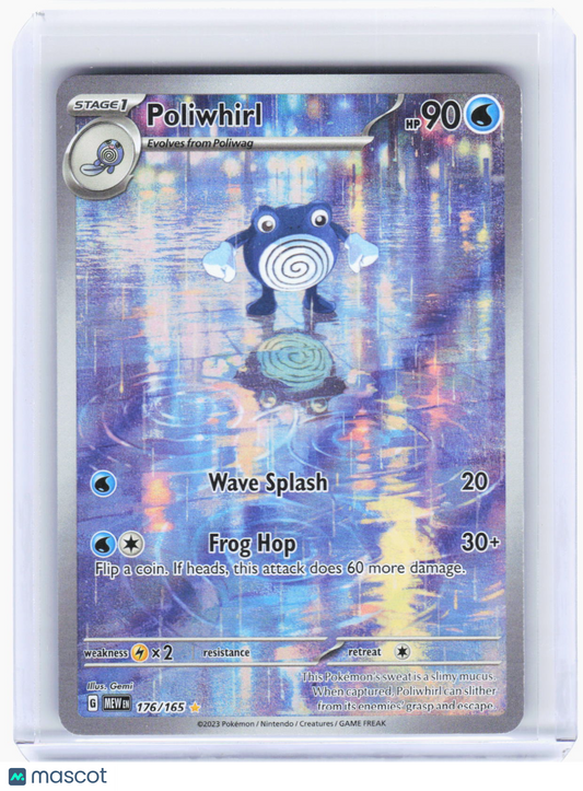 2023 Pokemon—Poliwhirl #176/165 Scarlet & Violet 151—Illustration Rare Foil (LP)