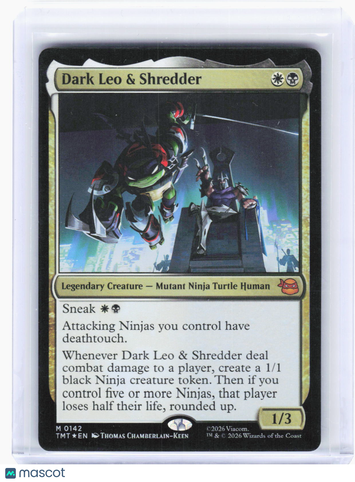 2024 Magic: The Gathering—Dark Leo & Shredder #142 (TMT)—Mythic Foil