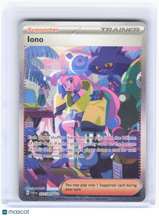 2024 Pokemon—Iono #237 Paldean Fates—Special Illustration Rare Holo