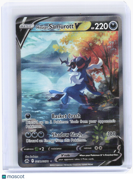 2023 Pokemon—Hisuian Samurott V #GG51 Crown Zenith: Galarian Gallery—UR Holo