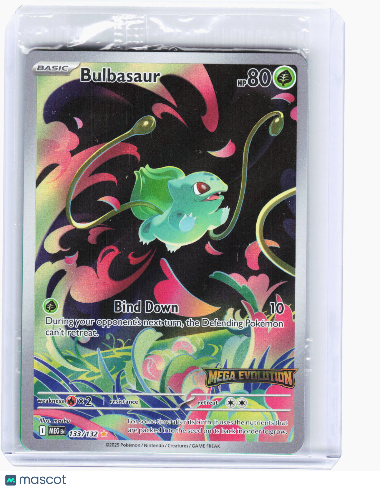 2025 Pokemon—Bulbasaur (ME Stamped) #133/132 Mega Evolution—IR Foil [Sealed]