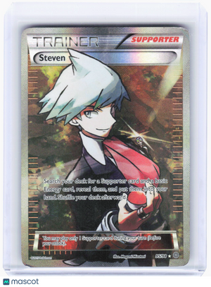 2015 Pokemon—Steven (Full Art) #95/98 Ancient Origins—Ultra Rare Foil (Damaged)