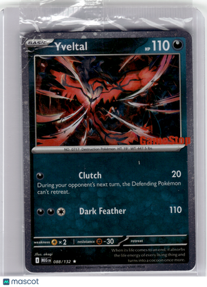 2025 Pokemon—Yveltal #88 Mega Evolution—Rare Holo [Sealed] (GameStop)