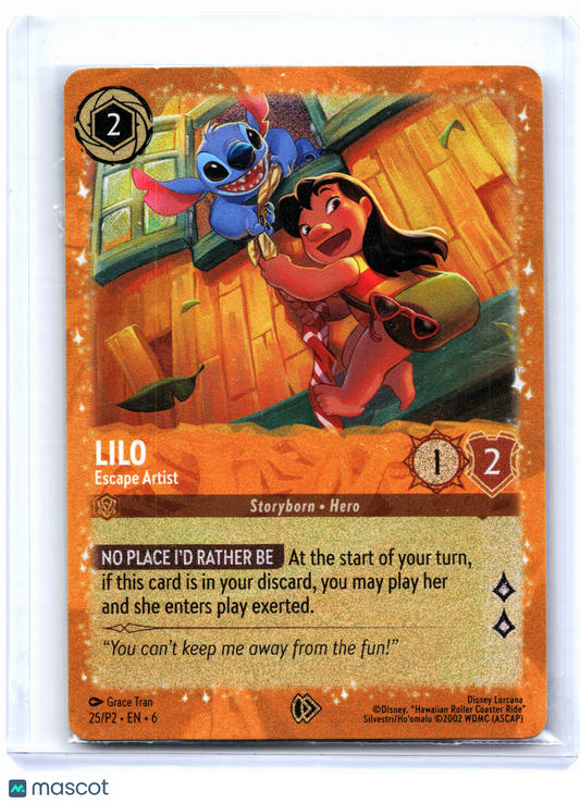 2024 Disney Lorcana—Lilo - Escape Artist #25/P2 Promo 2—Special Foil [Sealed]