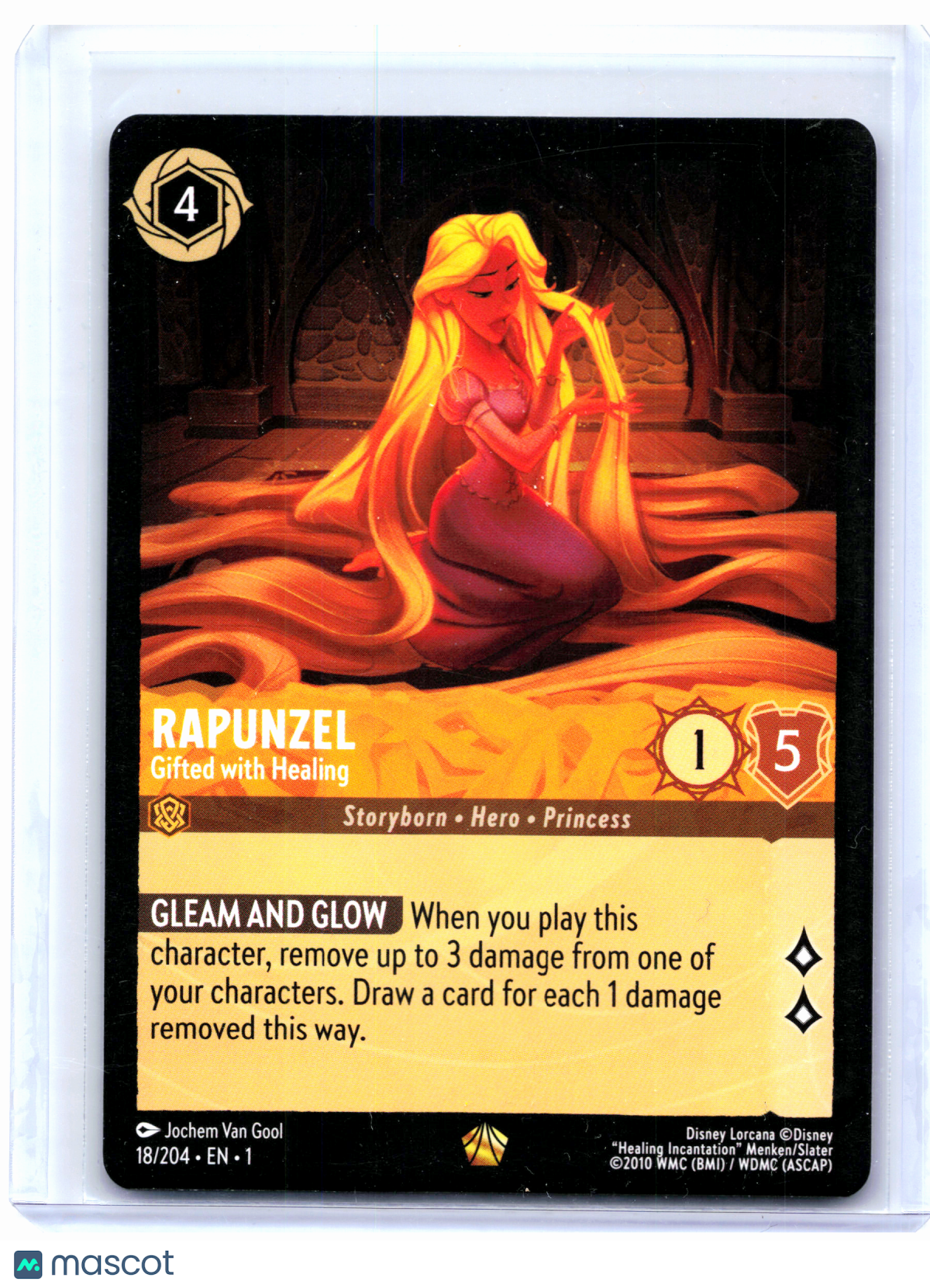 2023 Lorcana—Rapunzel - Gifted with Healing #18/204 001—Legendary ...