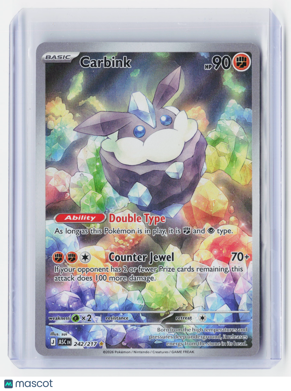 2026 Pokemon—Carbink #242/217 Ascended Heroes—Illustration Rare Foil
