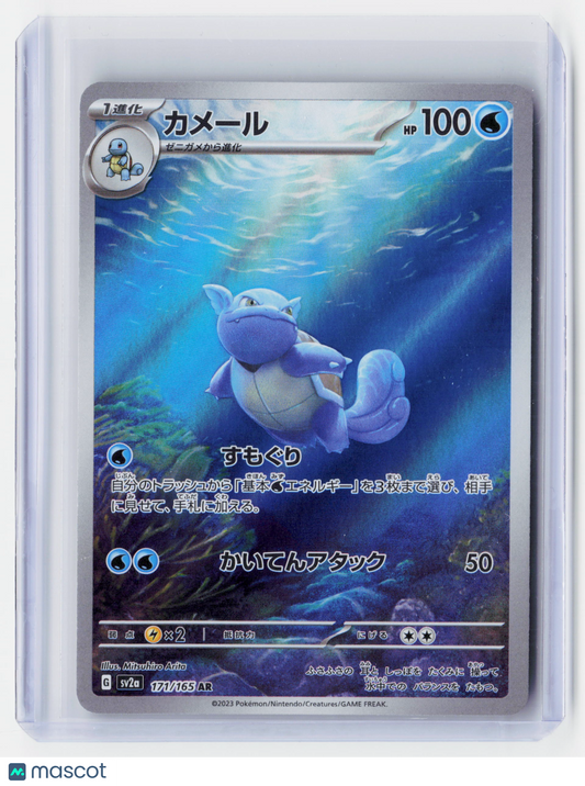 2023 Pokemon—Wartortle #171/165 Scarlet & Violet 151—Holo Japanese