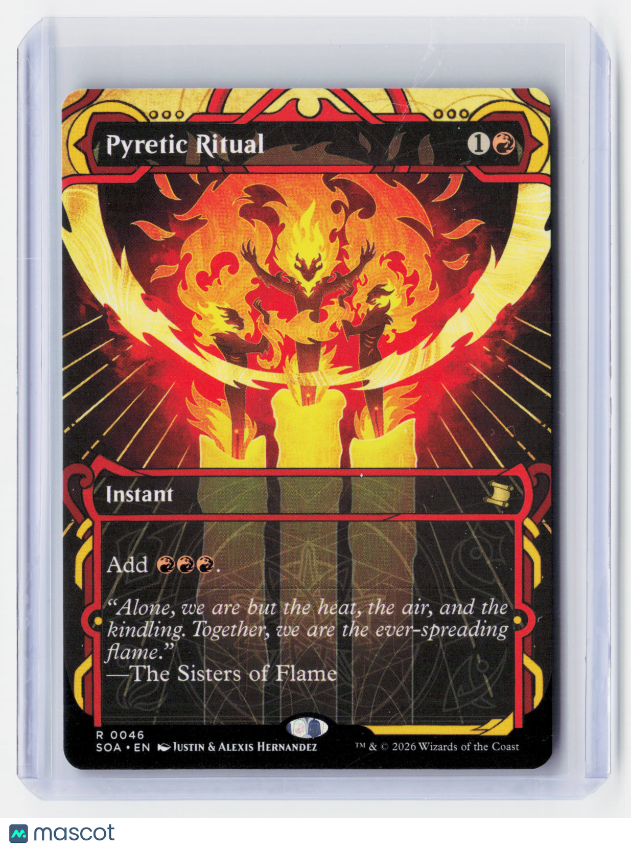 2026 Magic: The Gathering—Pyretic Ritual #0046 (SOA)—Rare Nonfoil