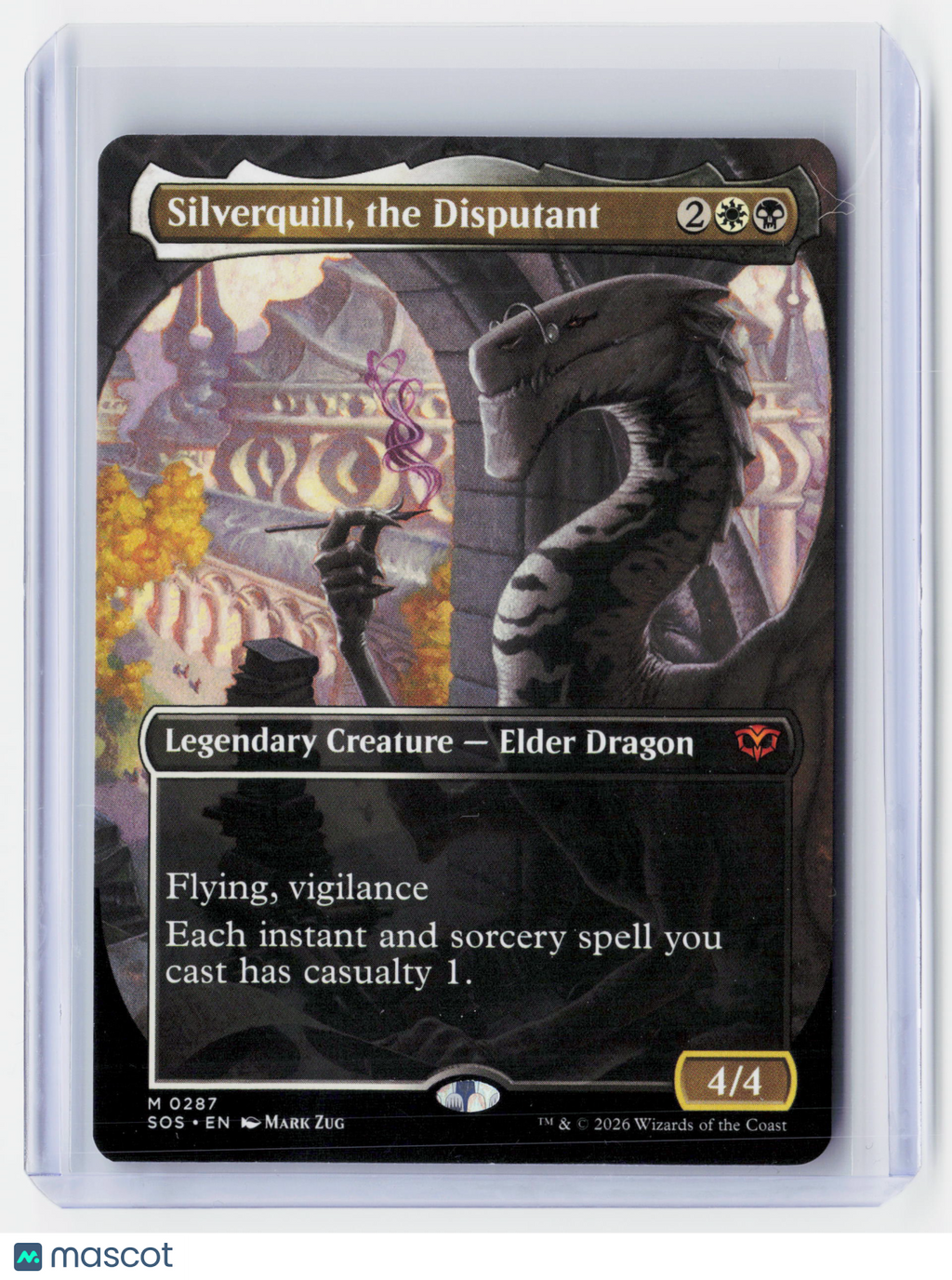 2026 Magic: TG—Silverquill, the Disputant (Borderless) #287 (SOS)—Mythic Nonfoil