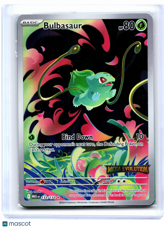 2025 Pokemon—Bulbasaur (Mega Evolution Stamped) #133/132 MCAP—IR [Sealed]