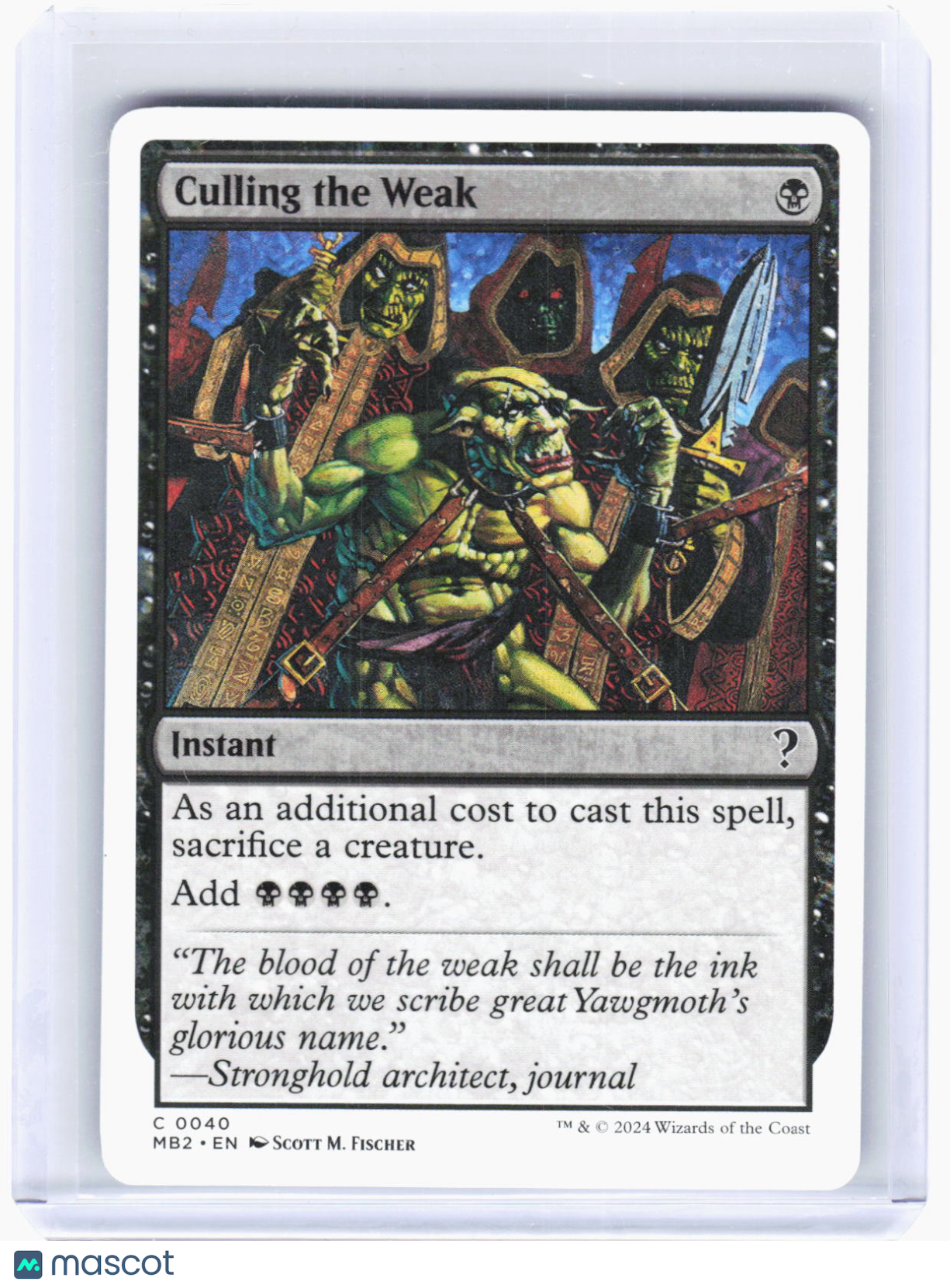 2024 Magic: The Gathering—Culling the Weak #40 (MB2)—Common Non-Foil