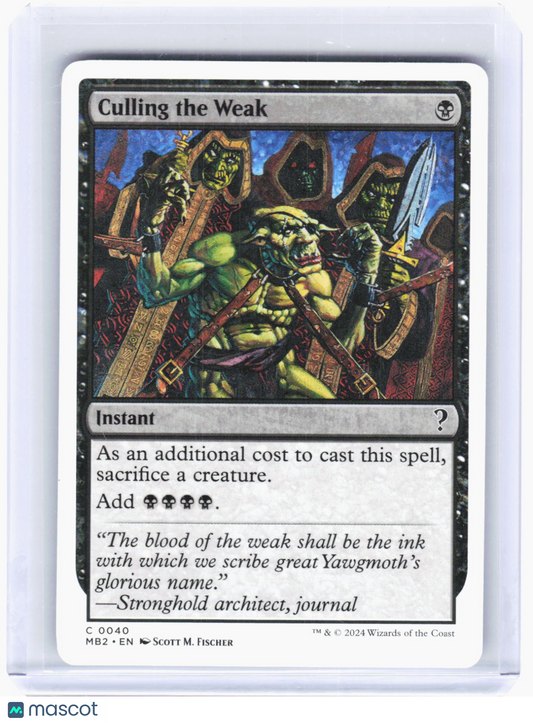2024 Magic: The Gathering—Culling the Weak #40 (MB2)—Common Non-Foil