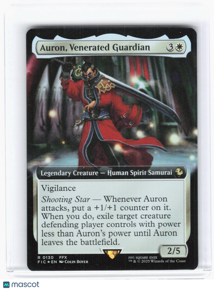 2025 Magic: The Gathering—Auron, Venerated Guardian #130 (FIC)—Rare Foil