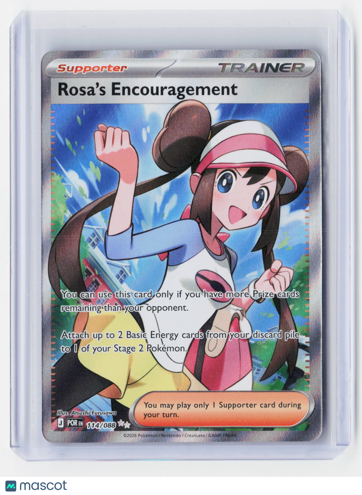 2026 Pokemon—Rosa's Encouragement #114/088 Perfect Order—Ultra Rare Holo