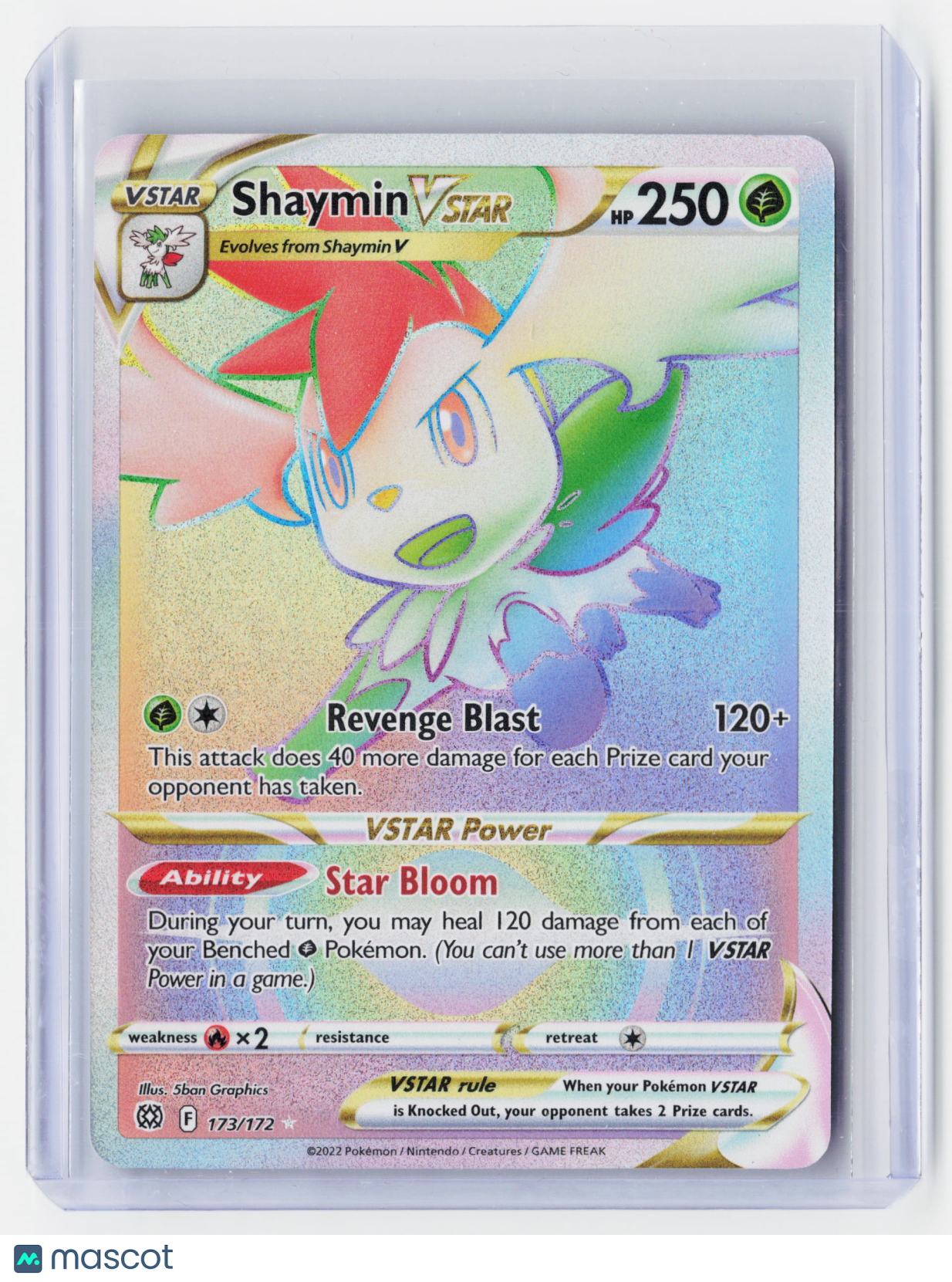2022 Pokemon—Shaymin VSTAR (Secret) #173/172 Brilliant Stars—Secret Rare Holo