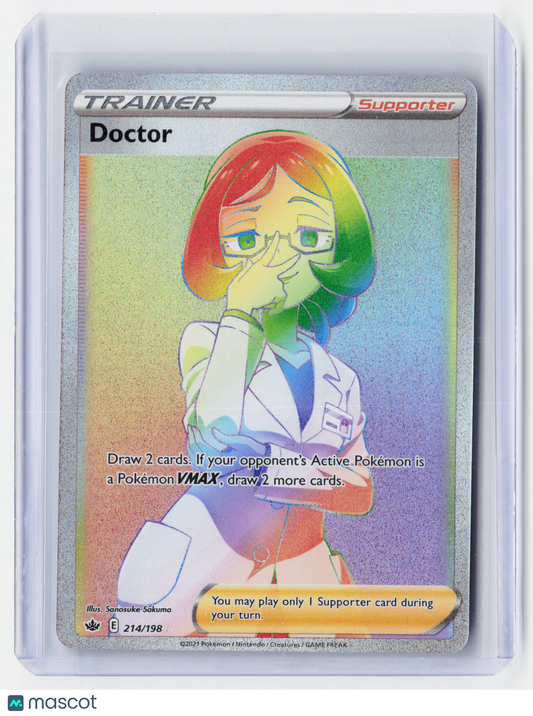 2021 Pokemon—Doctor #214/198-Chilling Reign—Secret Rare Rainbow