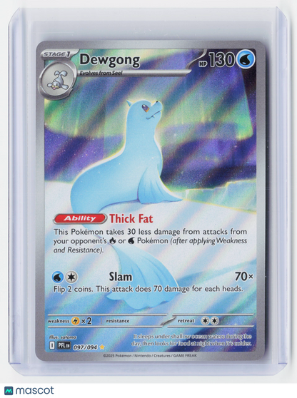 2025 Pokemon—Dewgong #97/94-Scarlet & Violet Phantasmal Flames—Secret Rare Holo