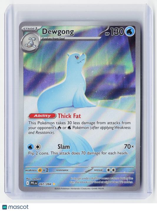 2025 Pokemon—Dewgong #97/94-Scarlet & Violet Phantasmal Flames—Secret Rare Holo