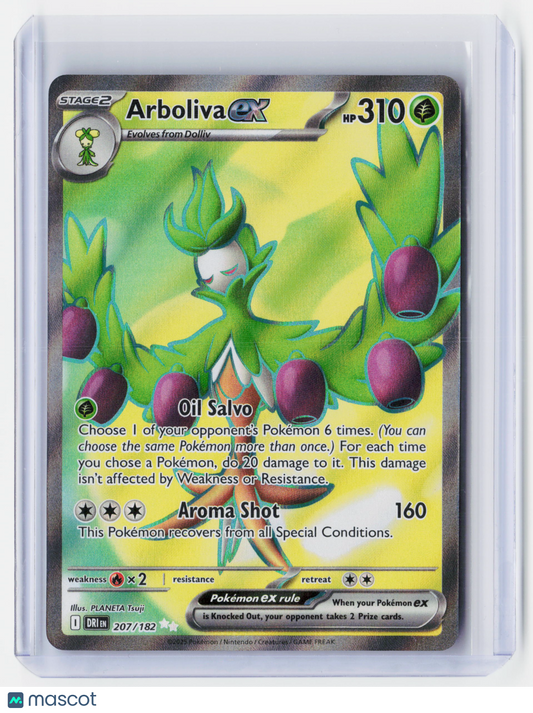 2025 Pokemon—Arboliva ex #207/182-Destined Rivals—Secret Rare Holo