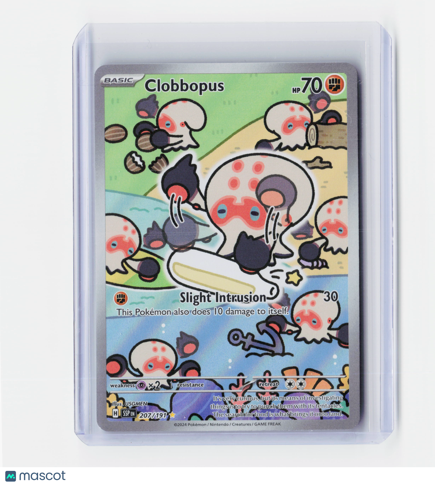 2024 Pokemon—Clobbopus #207/191 Surging Sparks—Illustration Rare Foil