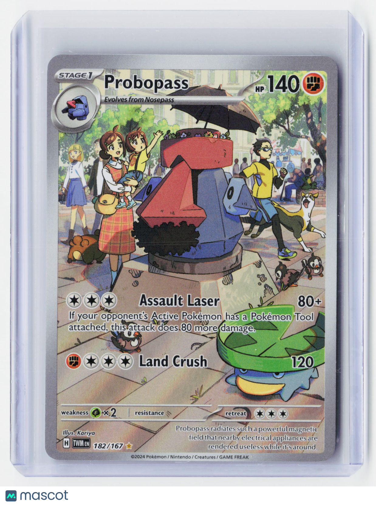 2024 Pokemon—Probopass #182/167 Twilight Masquerade—Illustration Rare Foil