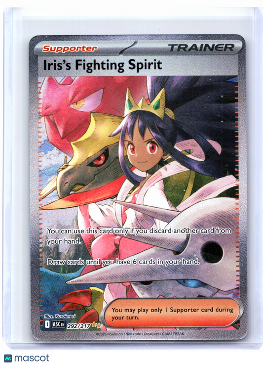 2026 Pokemon—Iris's Fighting Spirit #292/217 Ascended Heroes—SIR Holo