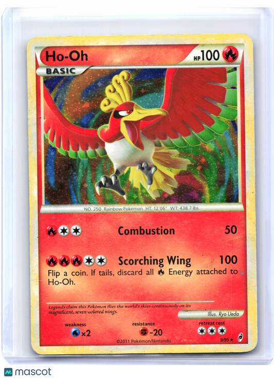 2016 Pokemon—Ho-Oh #9/95 Call of Legends—Holo Rare [Damaged]