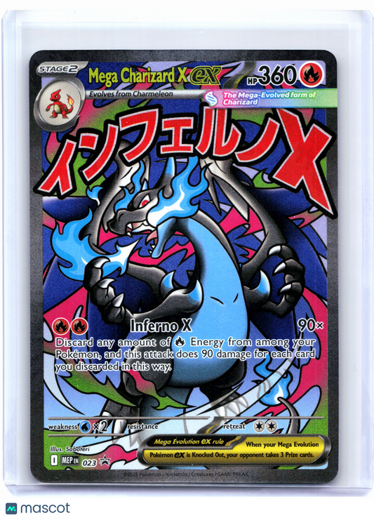 2025 Pokemon—Mega Charizard X ex #023 Mega Evolution Promo—Black Star Promo Holo