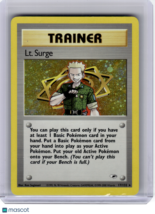 2000 Pokemon—LT. Surge #17 Gym Heroes—Rare Holo [Heavily Played]