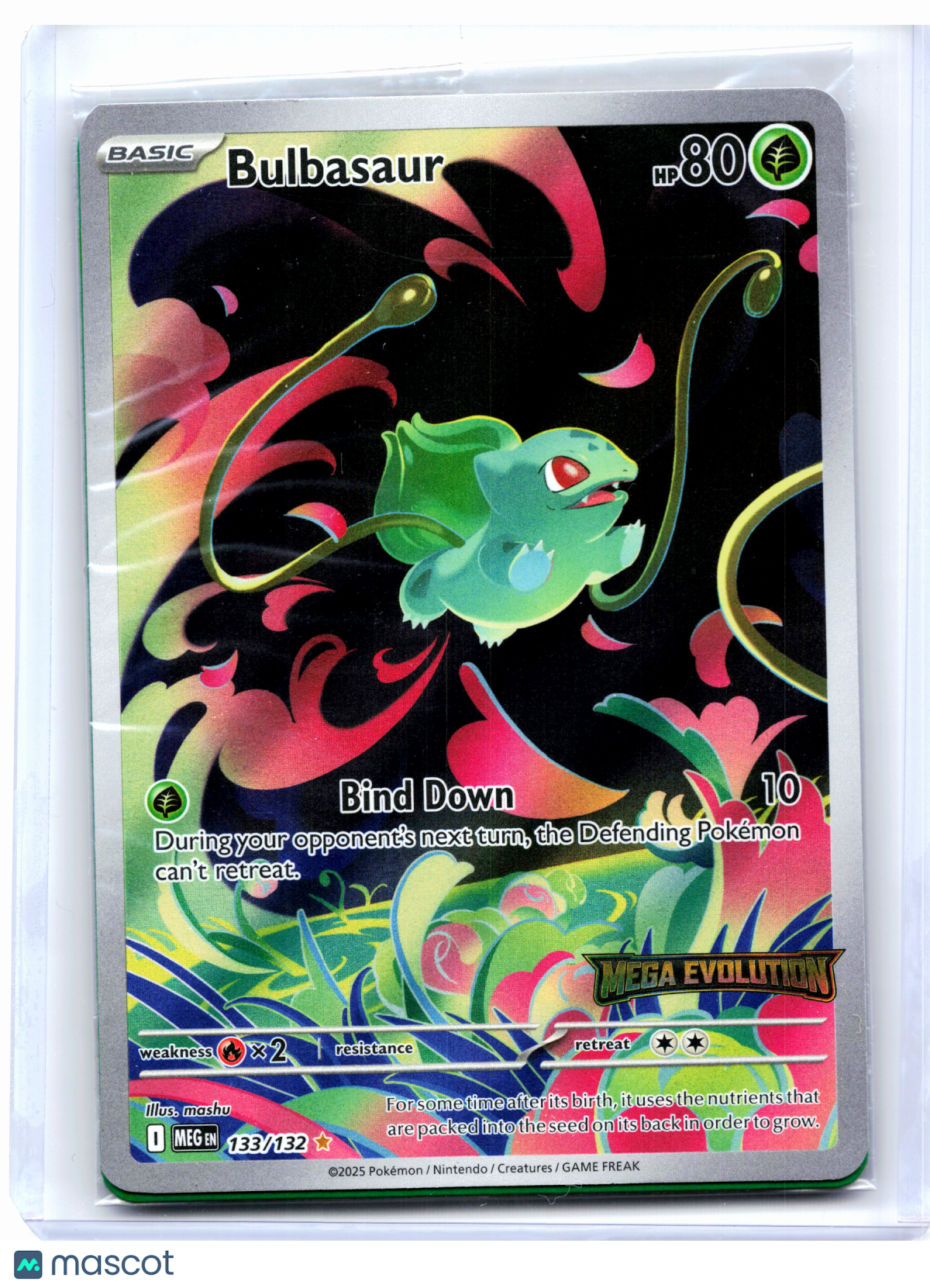 2025 Pokemon—Bulbasaur (Mega Evolution Stamped) #133/132 MCAP—IR [Sealed]