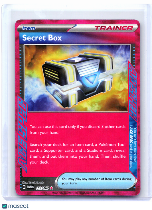 2024 Pokemon—Secret Box #163/167 Twilight Masquerade—ACE SPEC Rare Holo