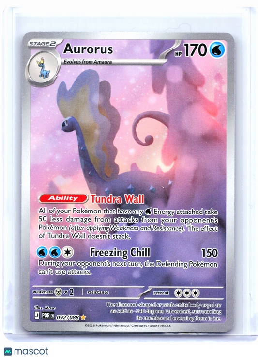 2026 Pokemon—Aurorus #092/088 Perfect Order—Illustration Rare Holo