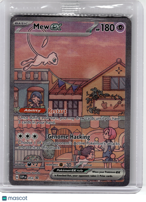 2023 Pokemon—Mew EX #053 Scarlet & Violet 151—Black Star Promo Etched (Sealed)